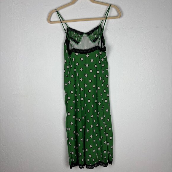 Jean Paul Gaultier x Target Vintage Y2K Green Polka Dot Sleeveless Slip Dress - Picture 4 of 5